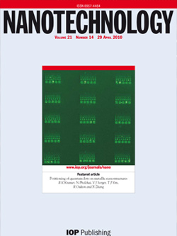 Positioning of quantum dots on metallic nanostructures, as featured on the cover of Nanotechnology