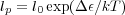 l = l exp(Δε∕kT)
p 0
