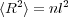   2     2
⟨R ⟩ = nl
