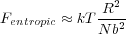               2
Fentropic ≈ kT R--
            N b2
