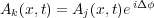 Ak(x,t) = Aj(x,t)eiΔφ
