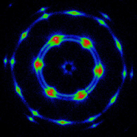 High magnetic fields are used to align lyotropic mesophases. Studied by SAXS