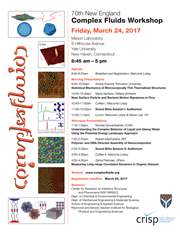 New England Complex Fluids Workshop 2017