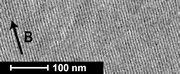 TEM image of field aligned lamellae of PS-b-P4VP
