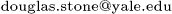 Firstname.Lastname@yale.edu